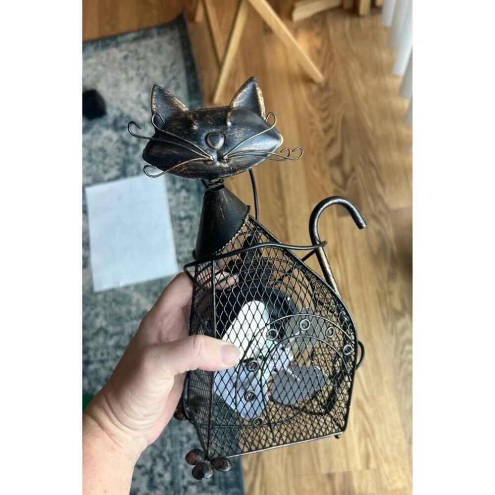 Deco Breeze Sculpted Bronze Kitty Cat Fan